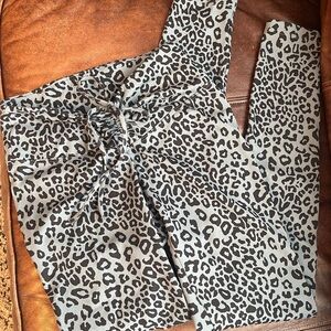 Victoria's Secret PINK Active Blue Animal Print Rouche Front Full Length Legging